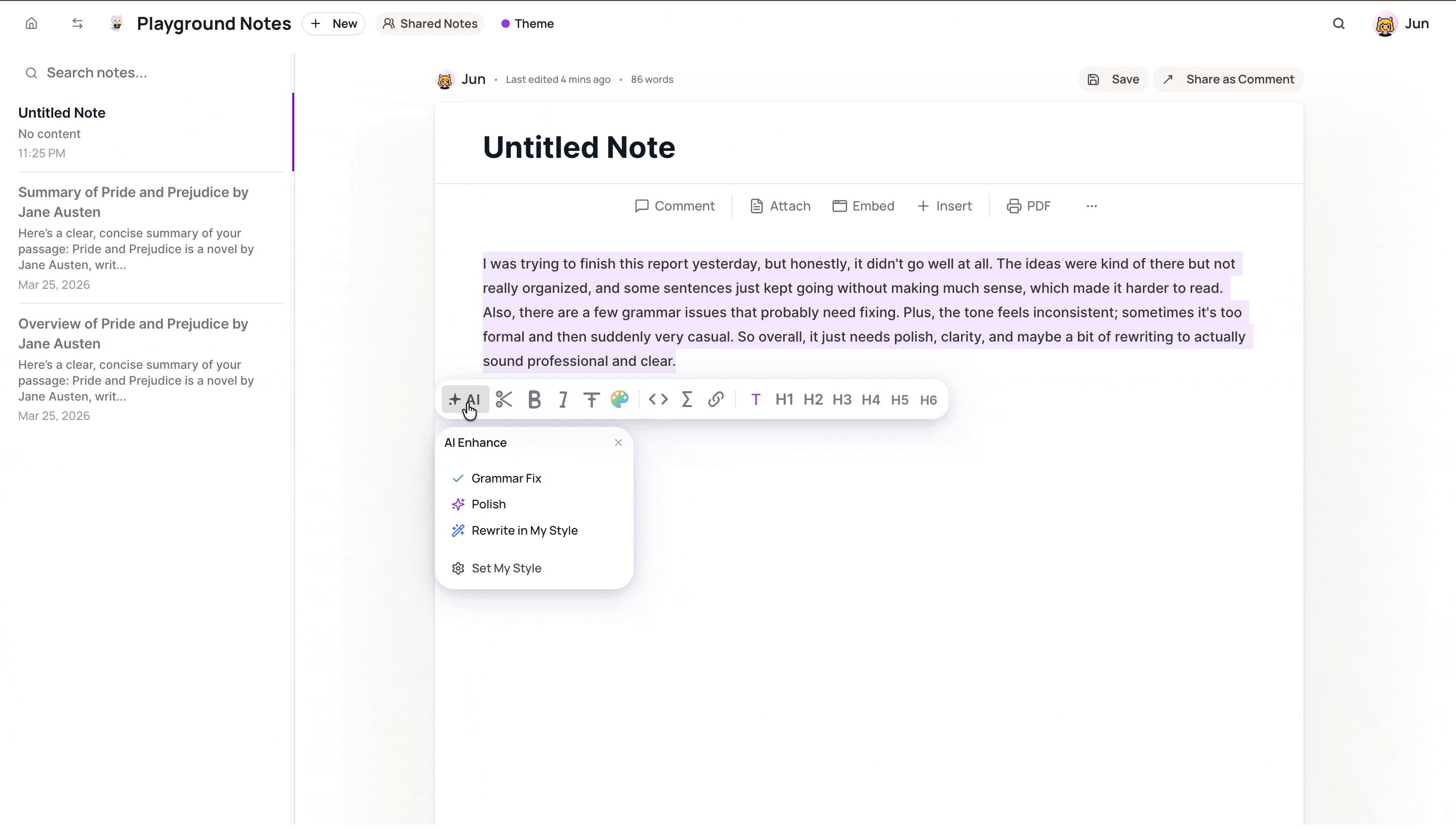Screenshot for AI Editor