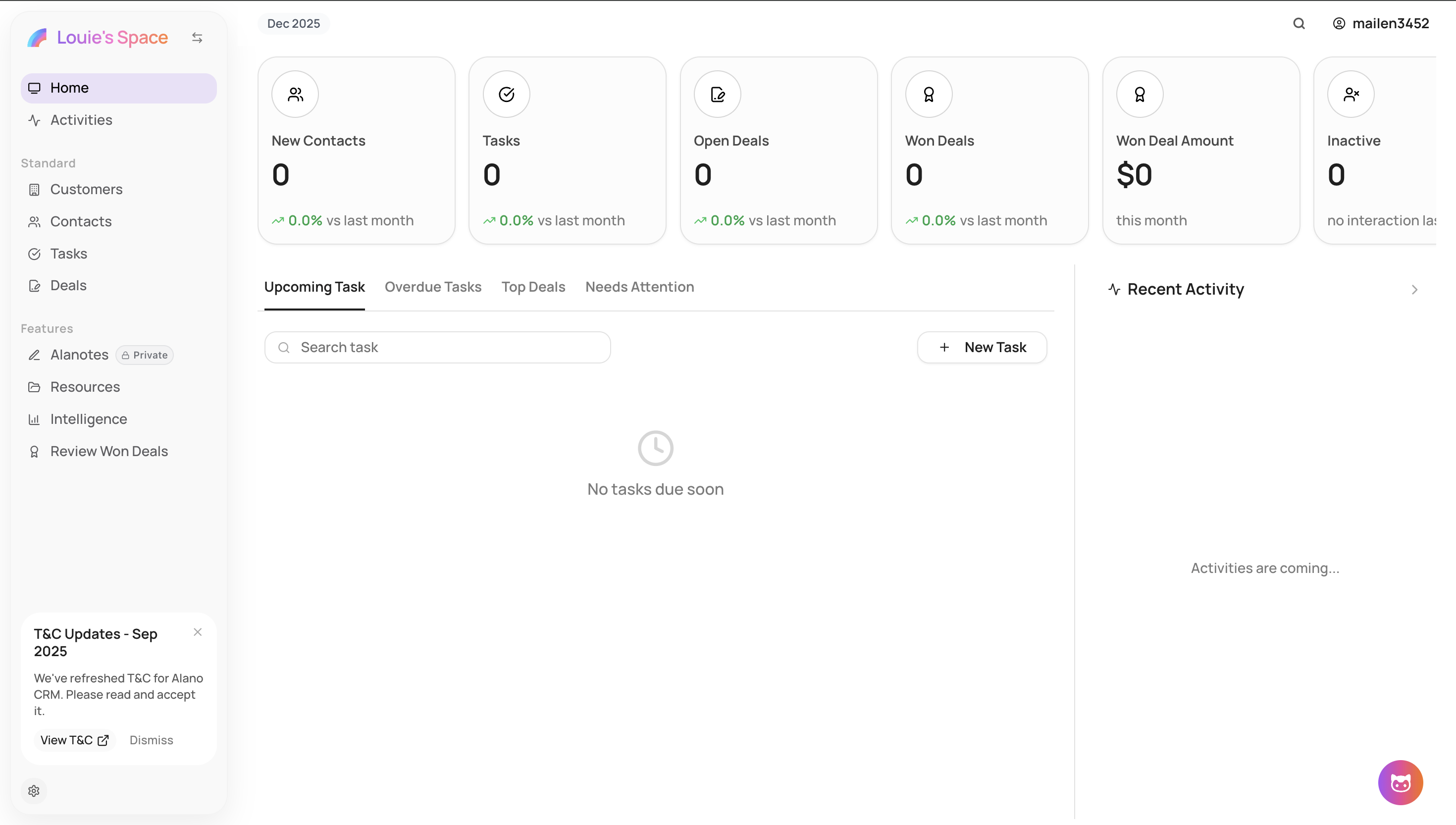 Screenshot for Create your Alano CRM account (Free)
