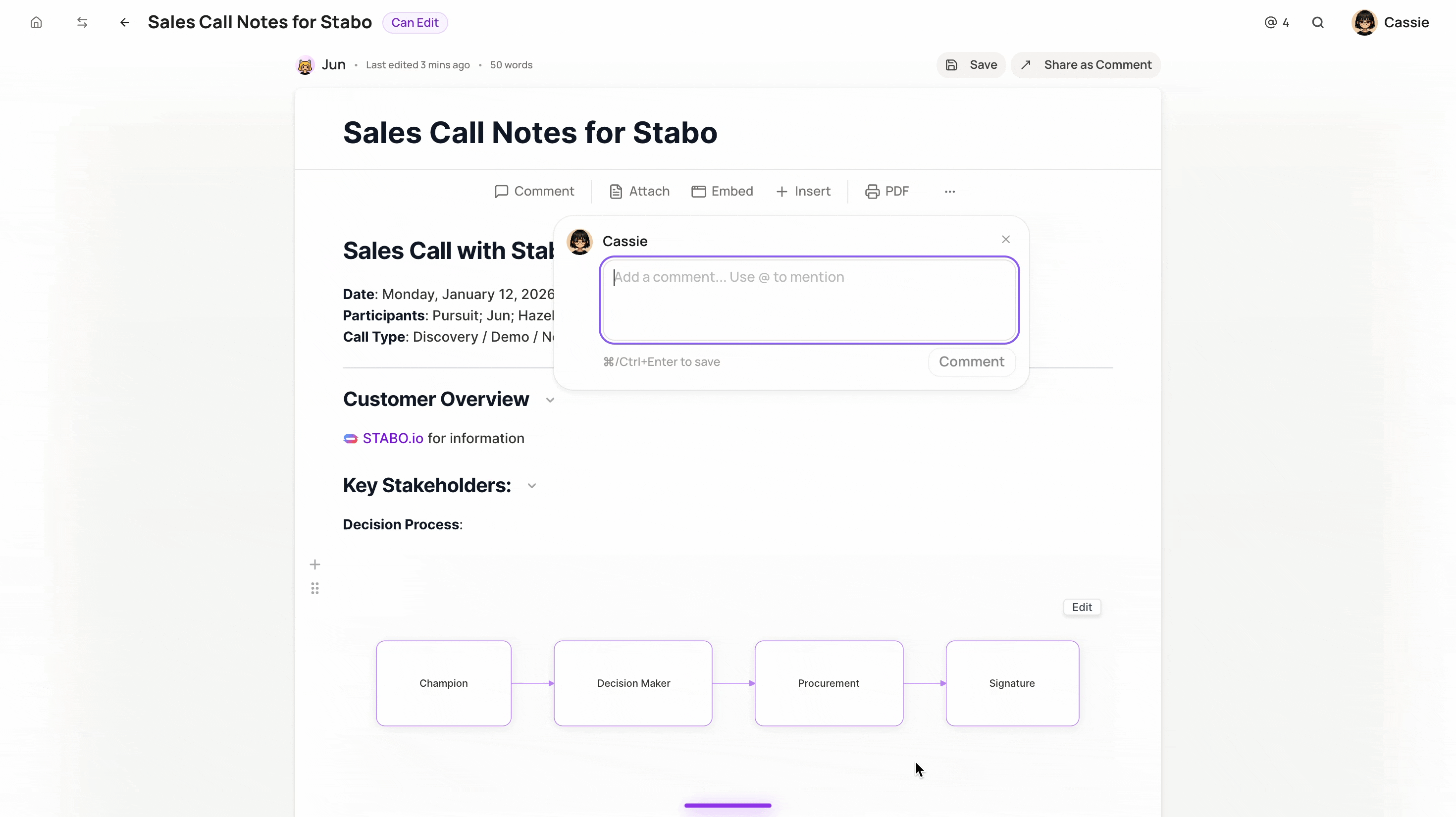 Screenshot for Comment In Notes