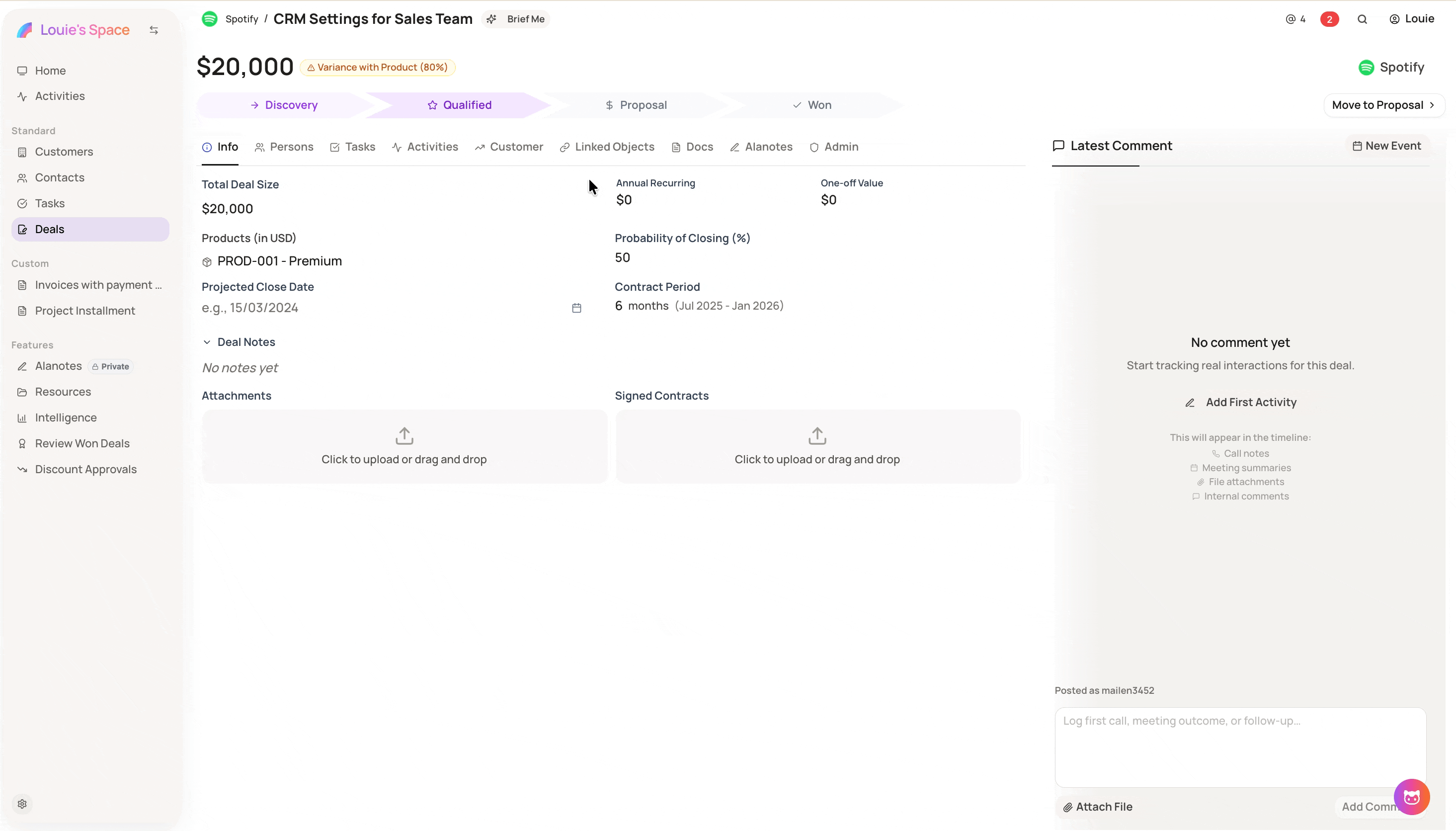 Screenshot for Deals Linking