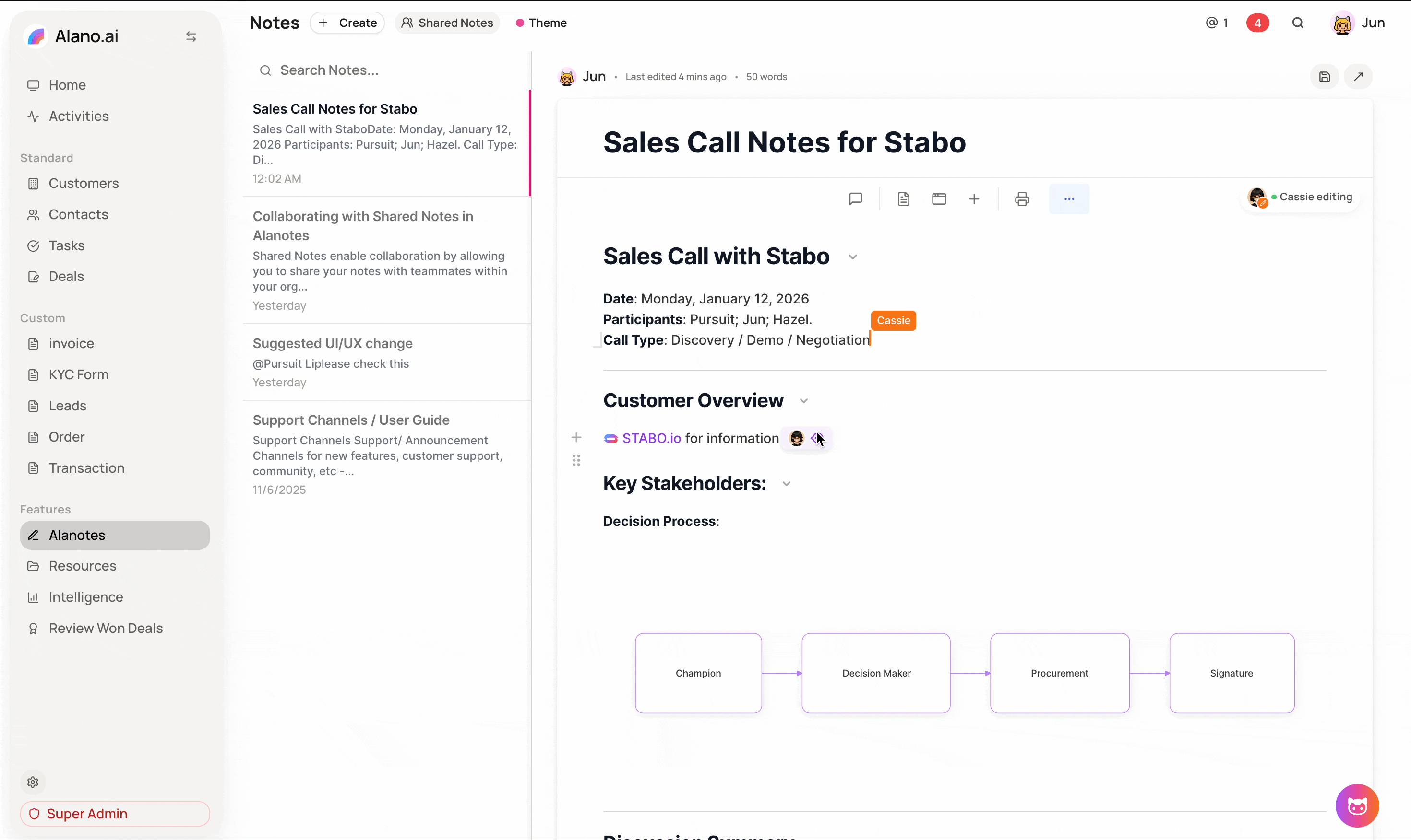 Screenshot for Comment In Notes
