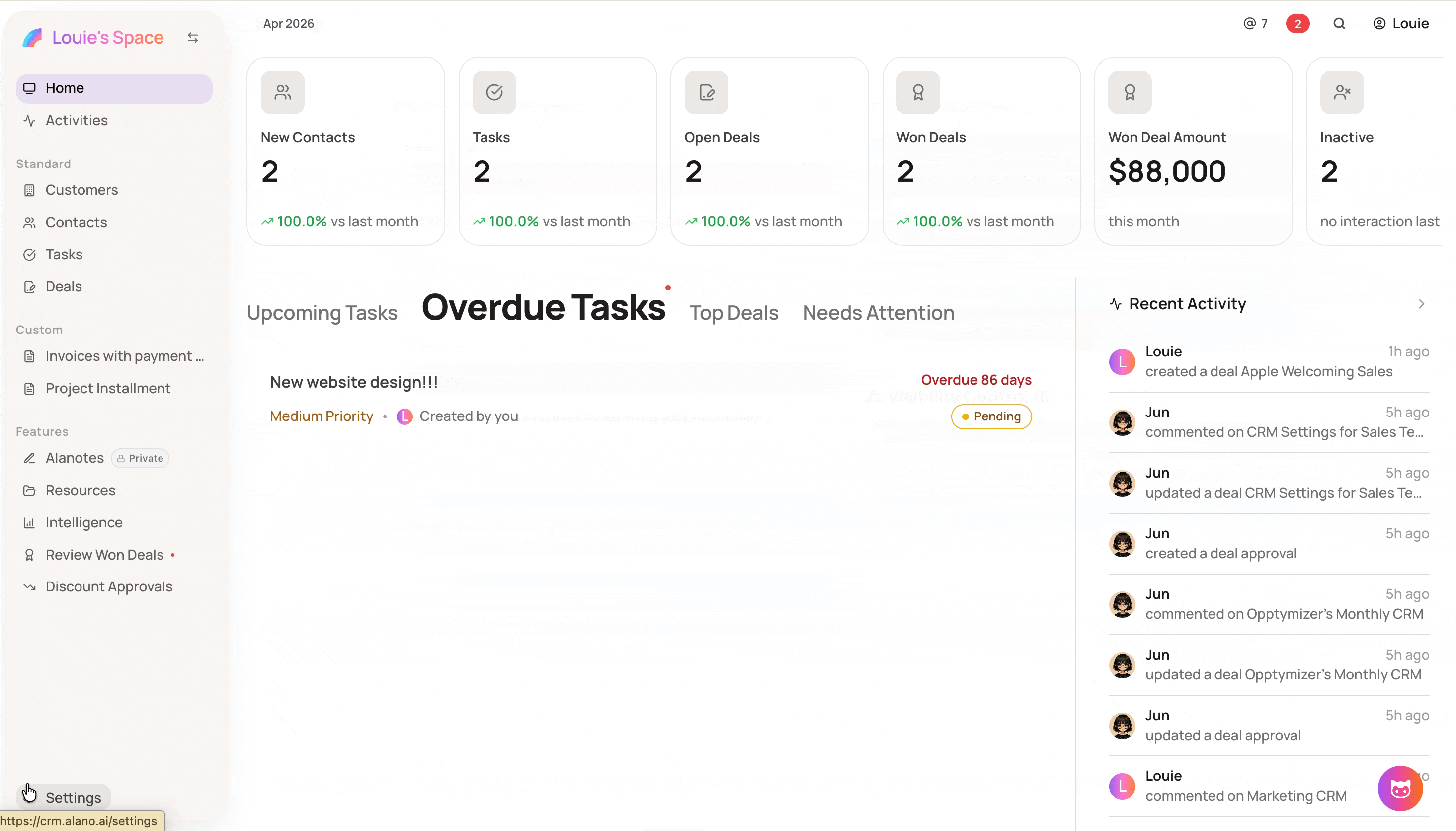 Screenshot for Custom Fields