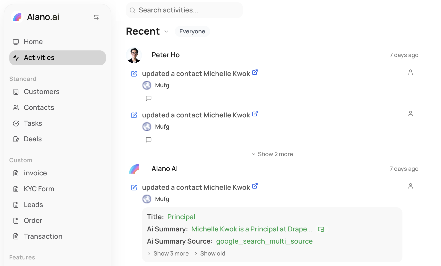 Screenshot for Activity Centre