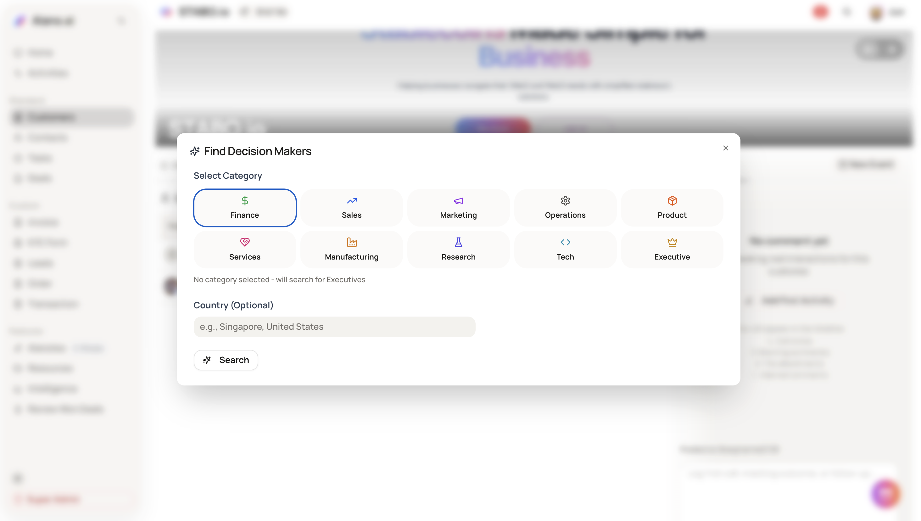 Screenshot for Decision Makers Finder