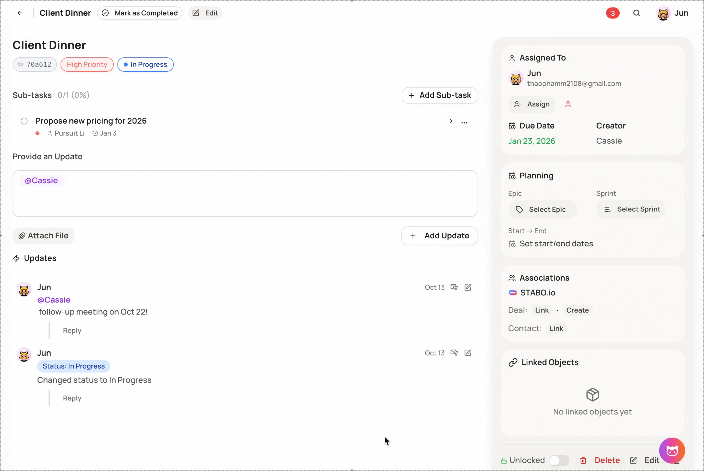 Screenshot for Associations