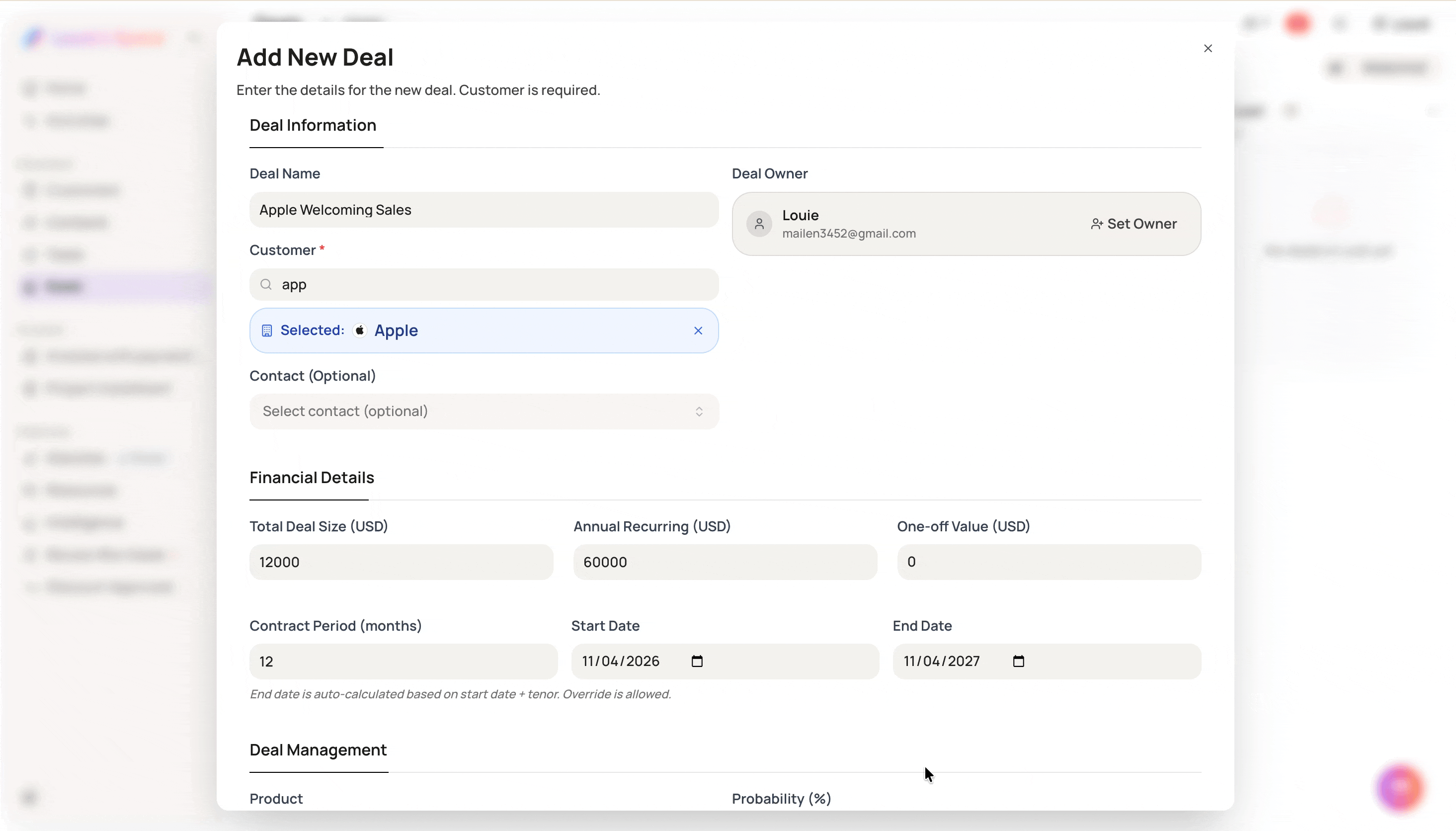 Screenshot for Quote & Invoice Calculation