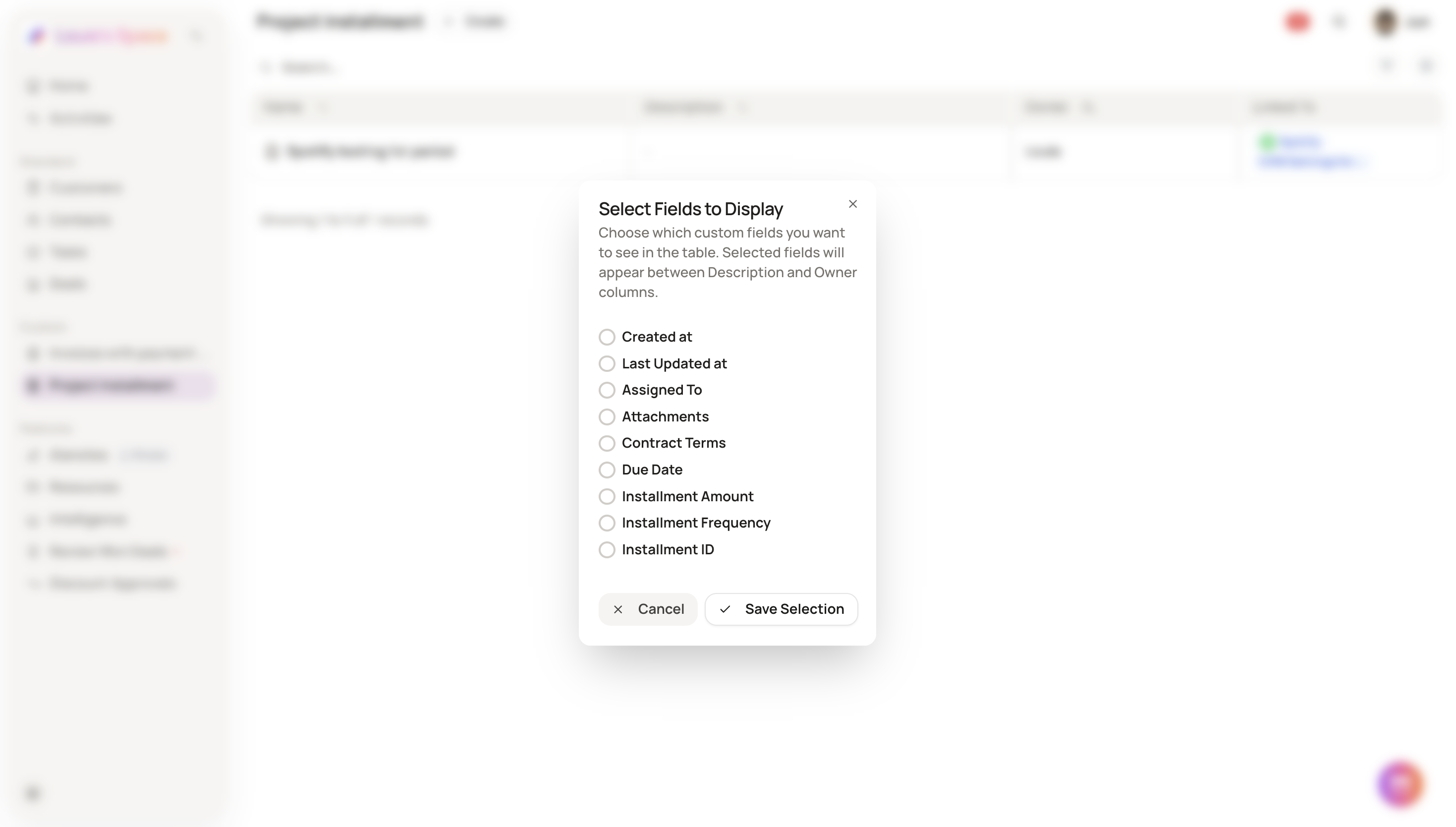 Screenshot for List Configuring and Data Viewing