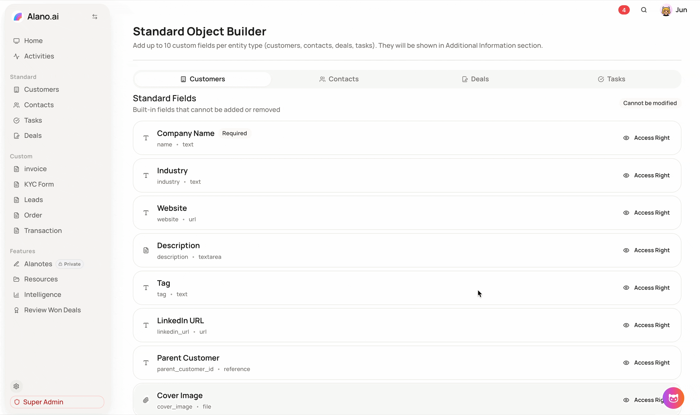 Screenshot for Field-Level Access Control (Standard Objects)