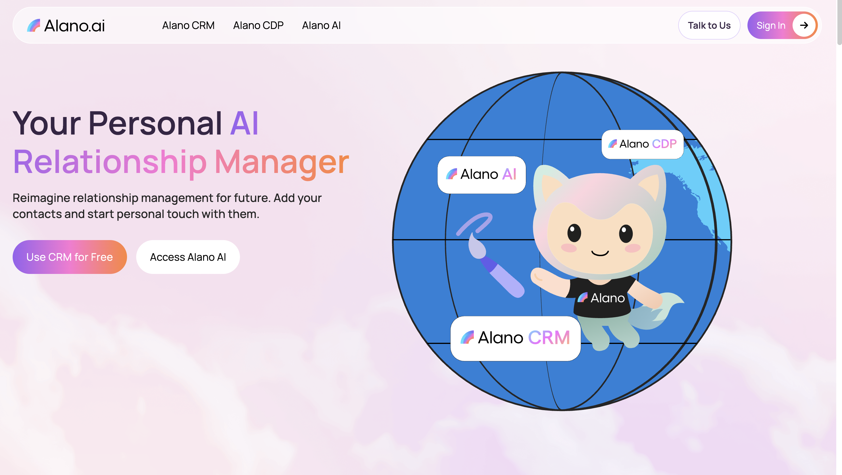 Screenshot for Create your Alano CRM account (Free)