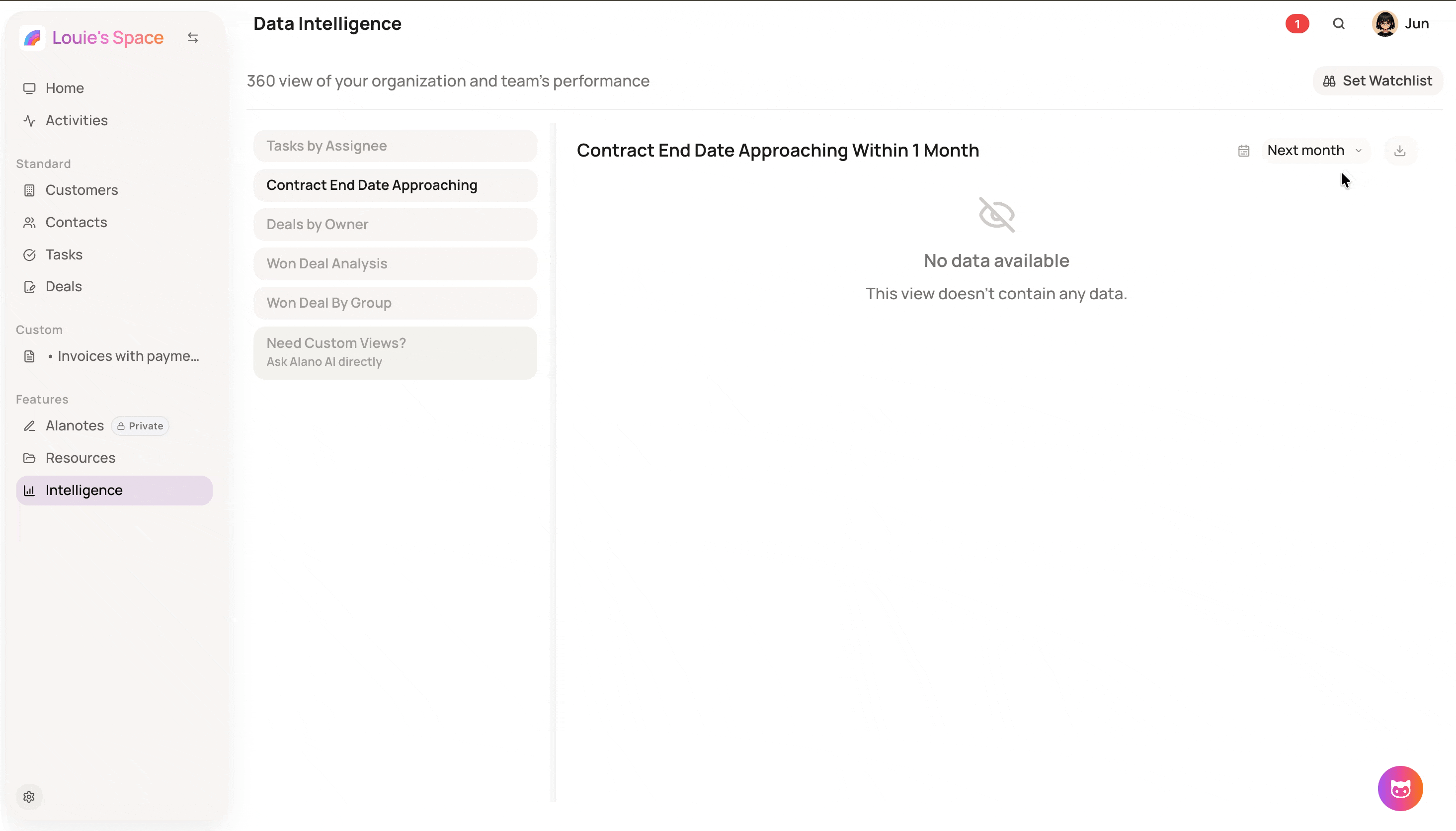 Screenshot for Intelligence Data