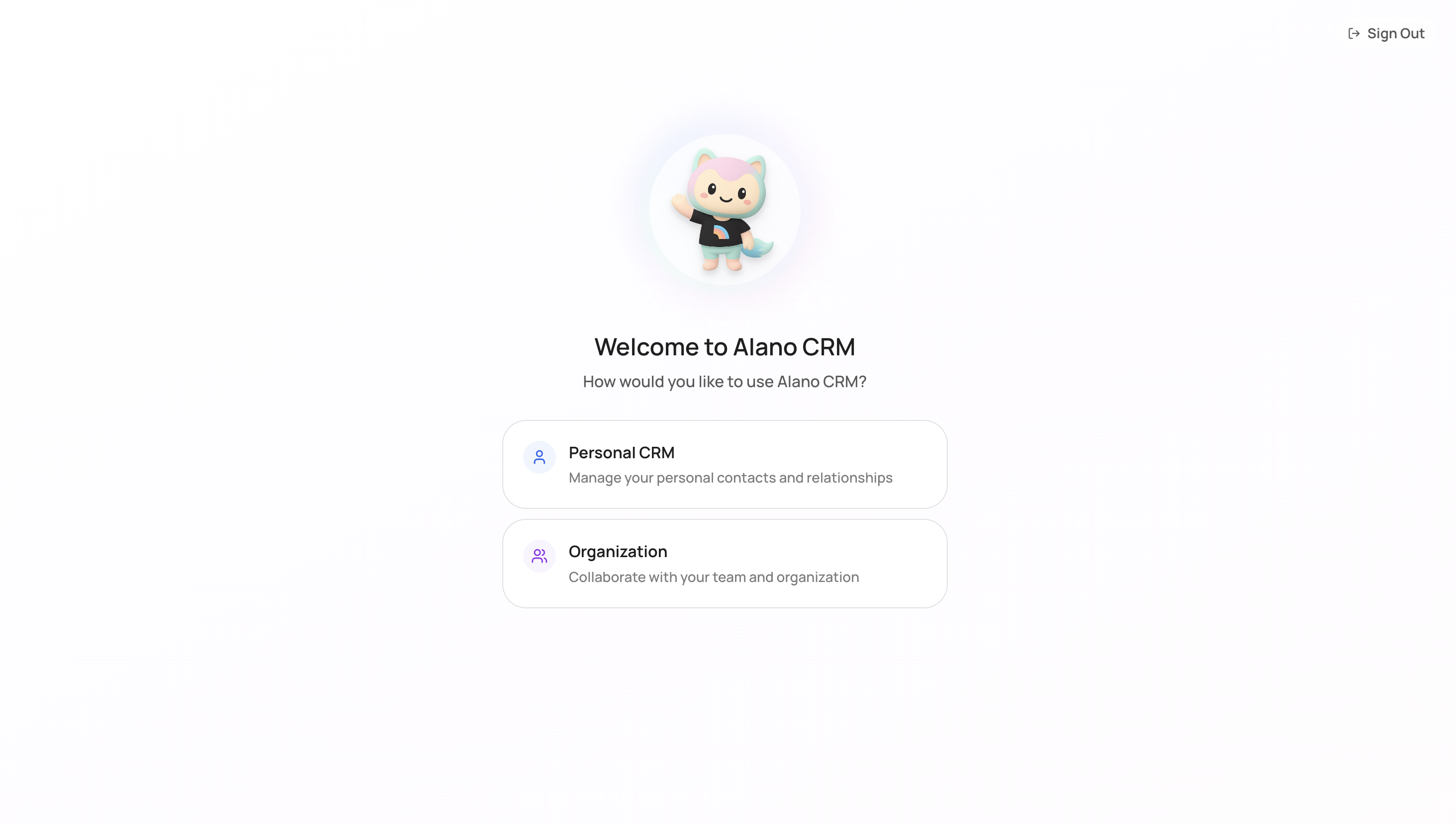 Screenshot for Create your Alano CRM account (Free)