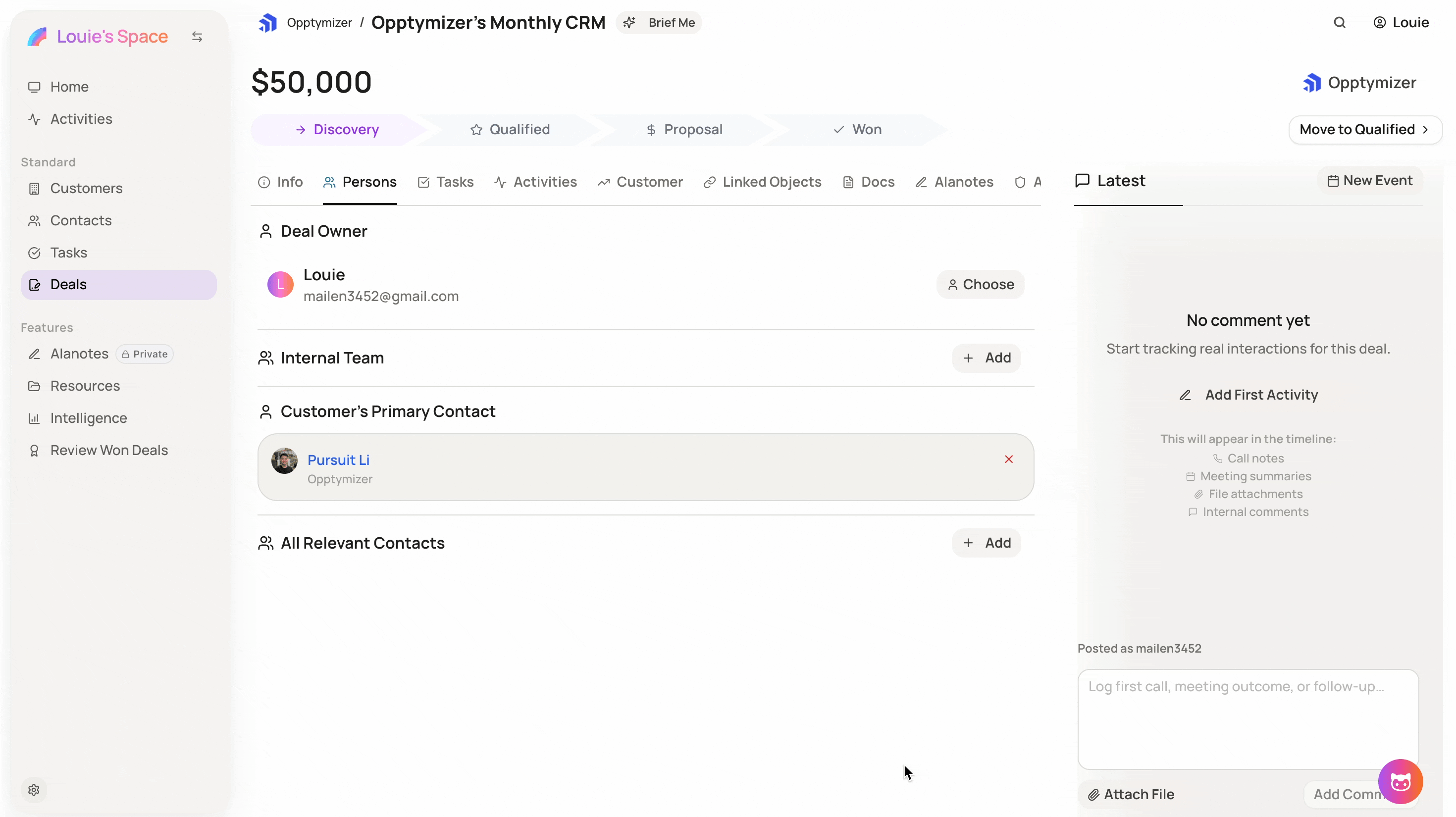 Screenshot for Persons Association (Deals)