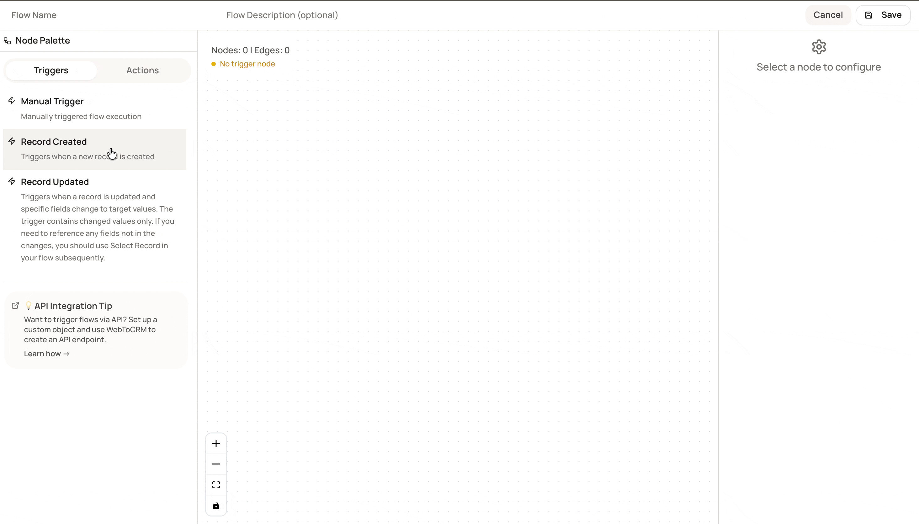 Screenshot for Events auto-trigger